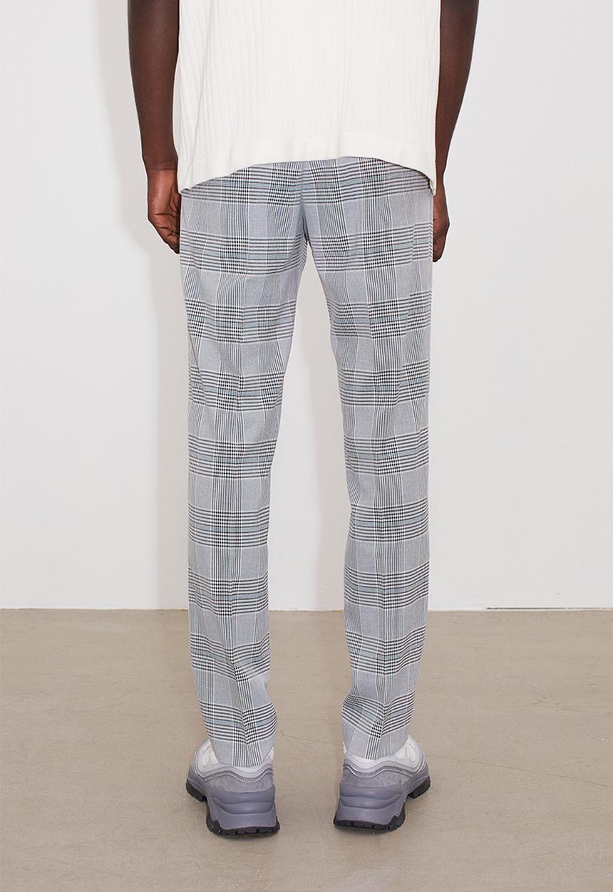 H&M - Slim fit trousers - grey/checked