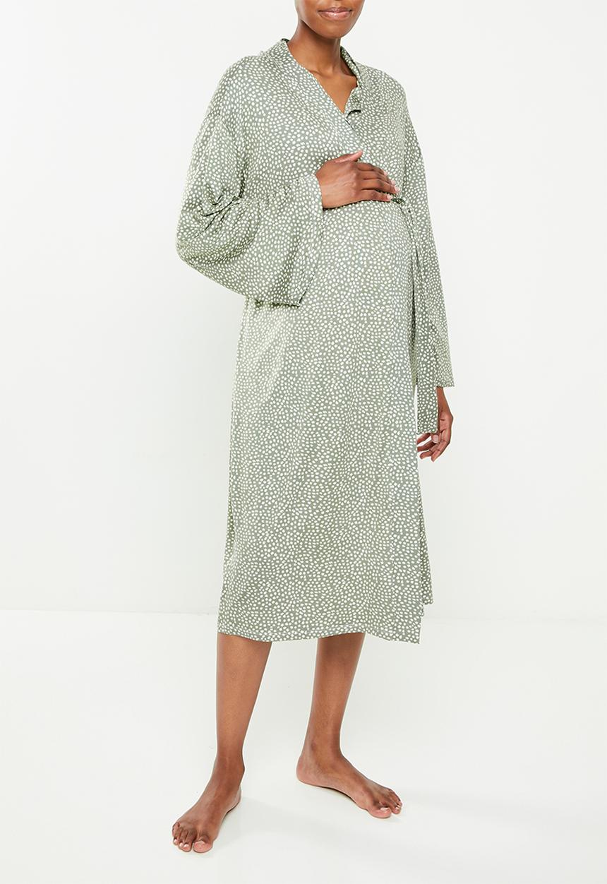 Superbalist - Maternity recovery sleep robe - sage spot