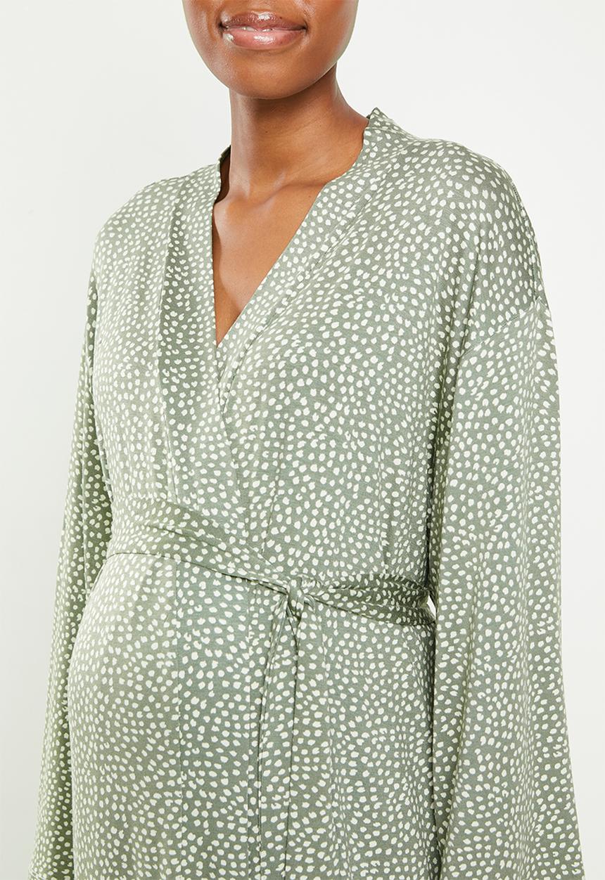 Superbalist - Maternity recovery sleep robe - sage spot