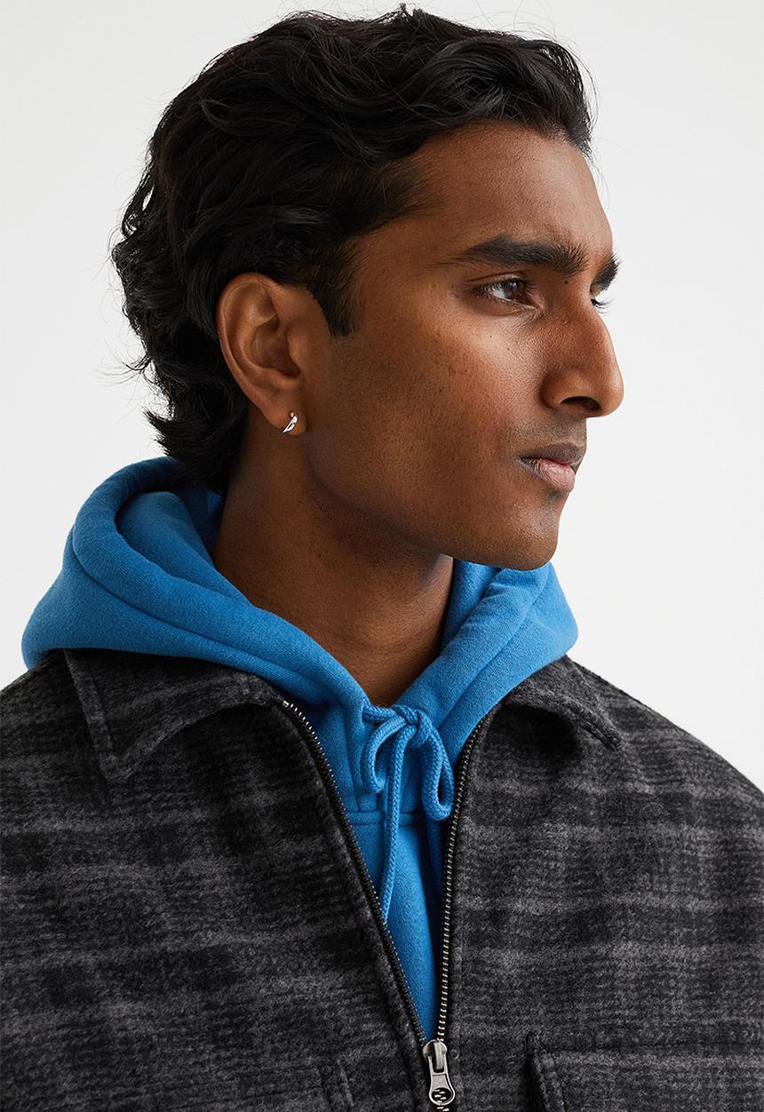 H&M - Overshirt - dark grey/checked
