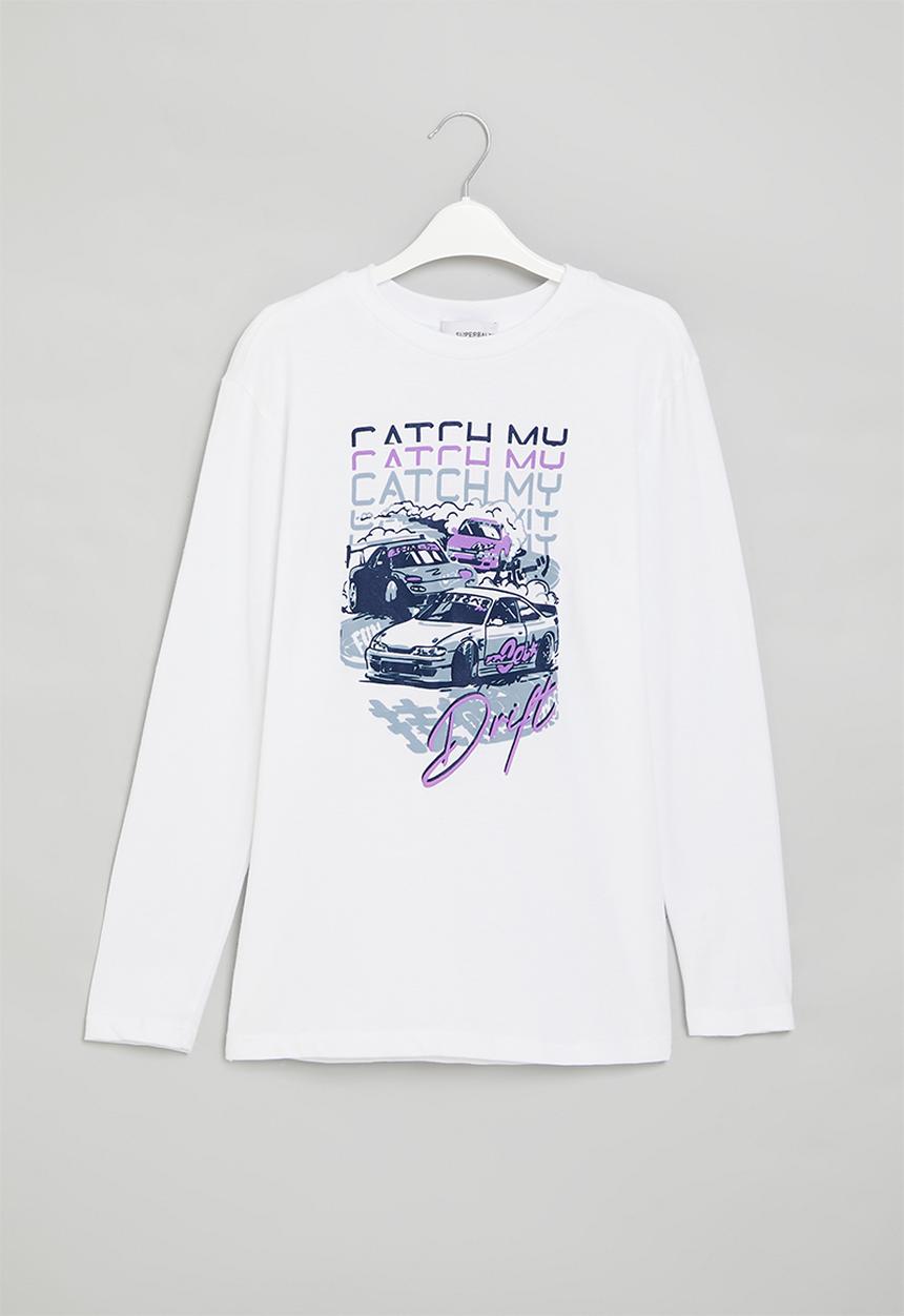 Superbalist - Boys graphic long sleeve tee - white