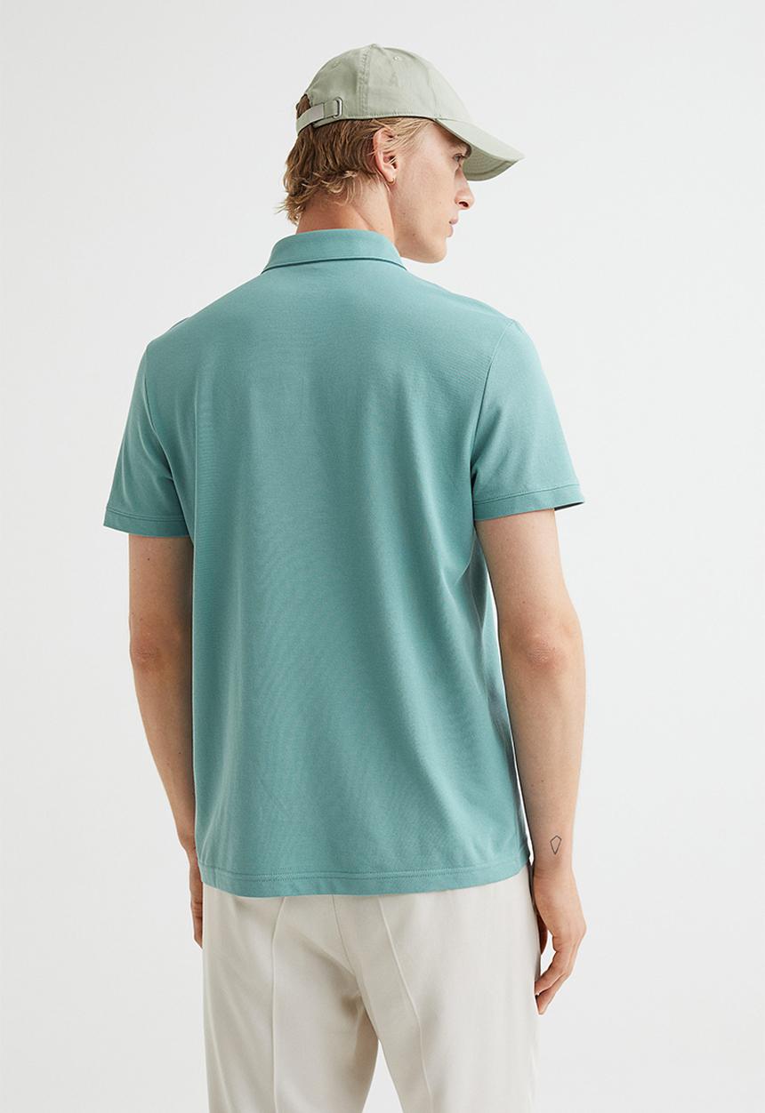 H&M - Slim fit coolmax® polo shirt - turquoise