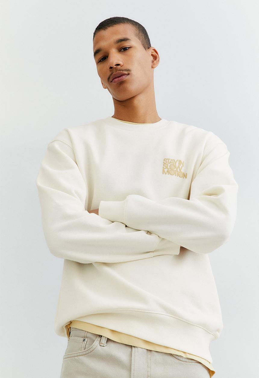 H&M - Relaxed fit sweatshirt - cream/slow motion
