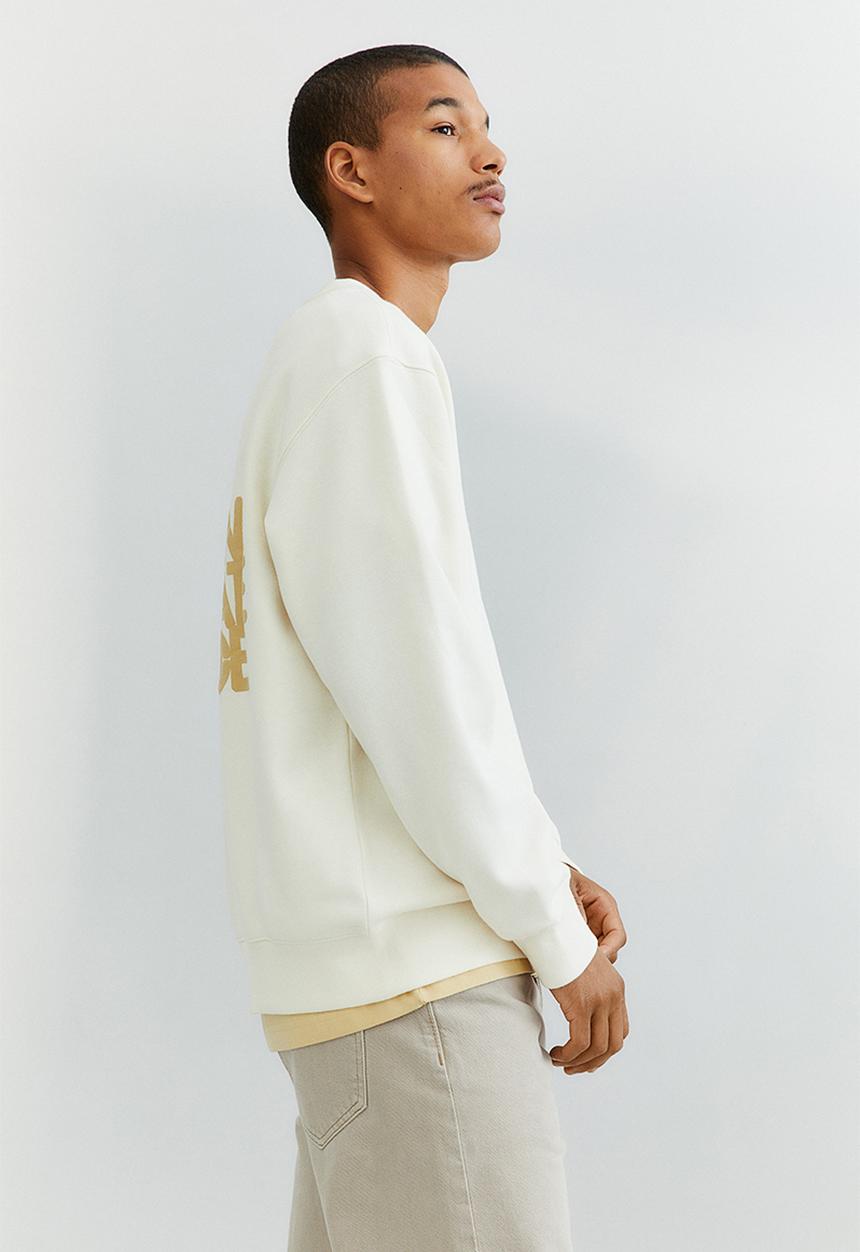 H&M - Relaxed fit sweatshirt - cream/slow motion