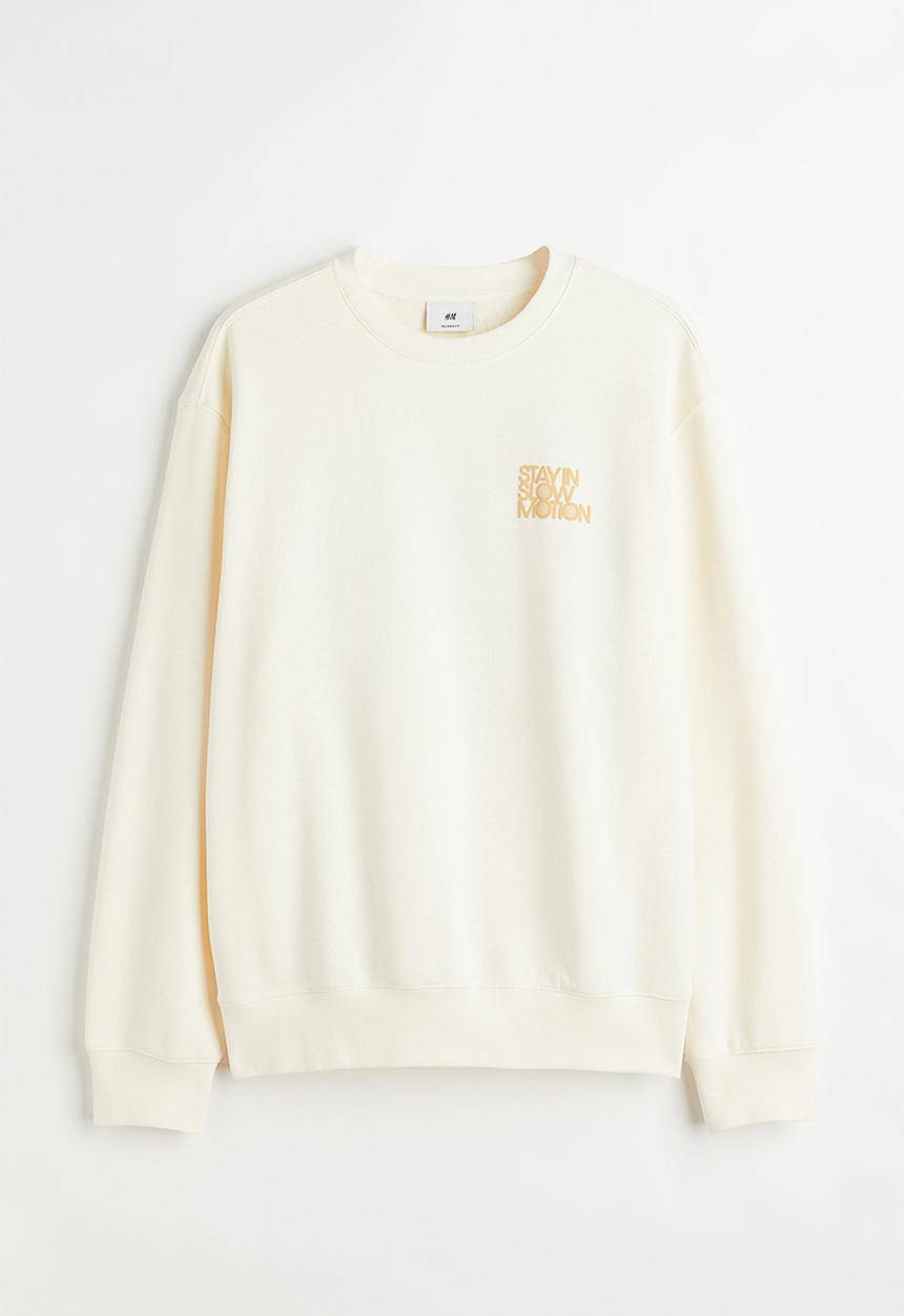 H&M - Relaxed fit sweatshirt - cream/slow motion