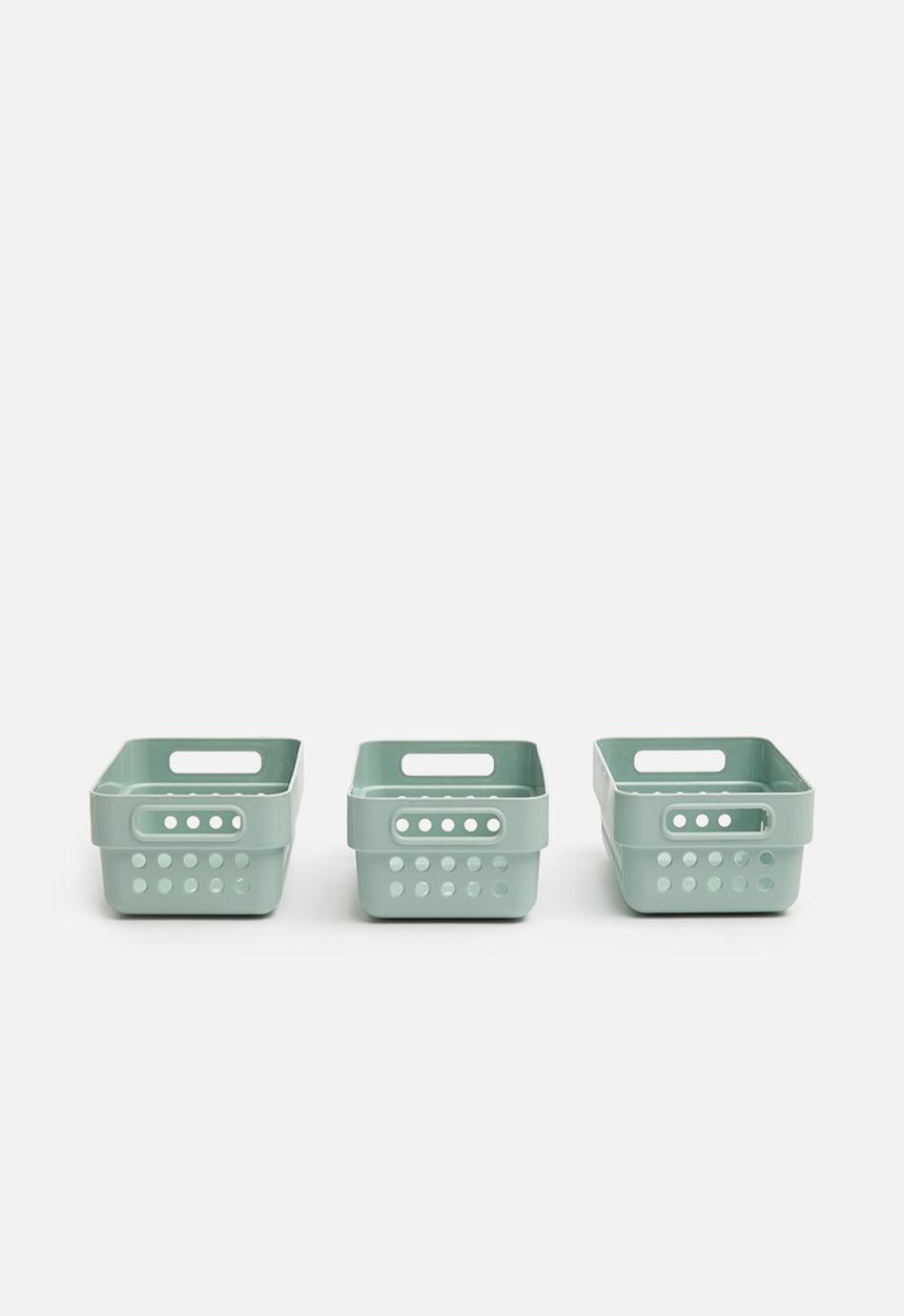 Storage Solutions - Small storage basket set of 3 - olive