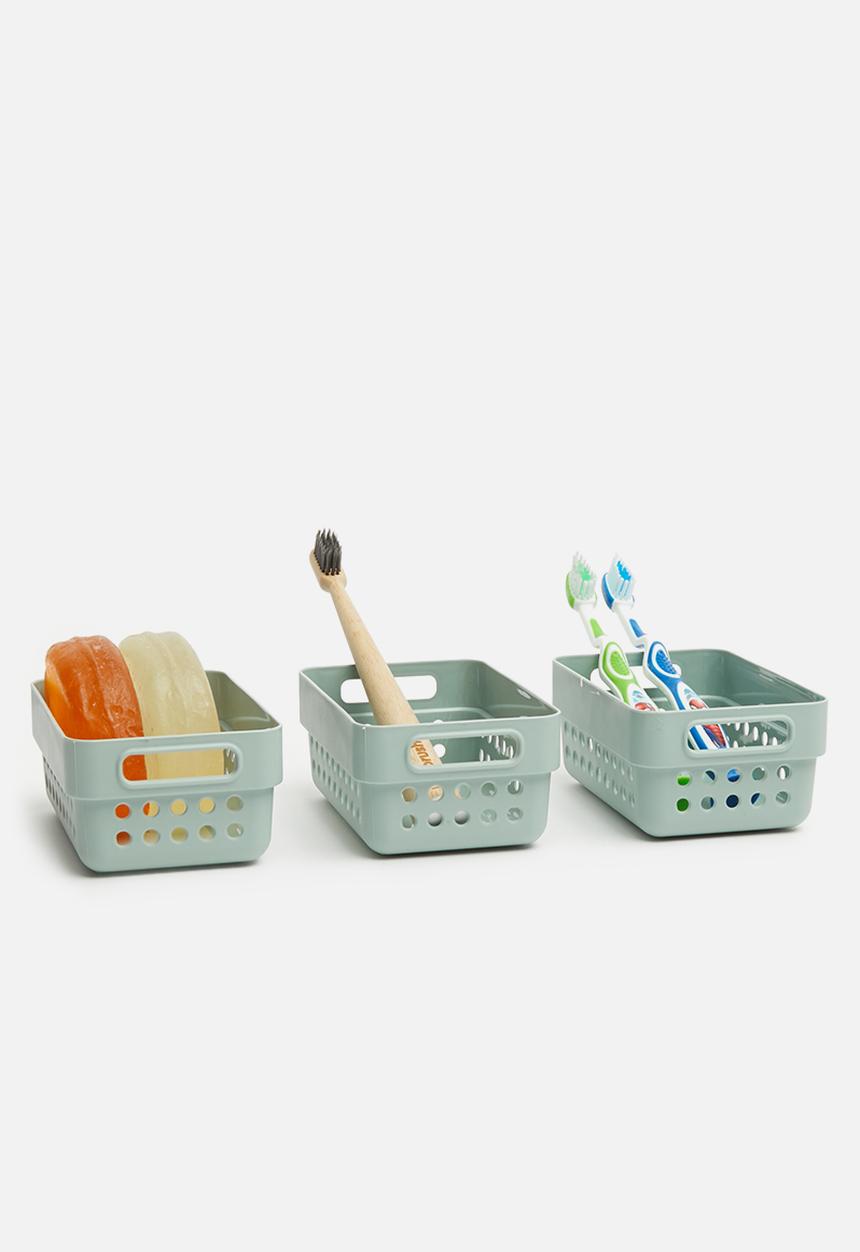 Storage Solutions - Small storage basket set of 3 - olive