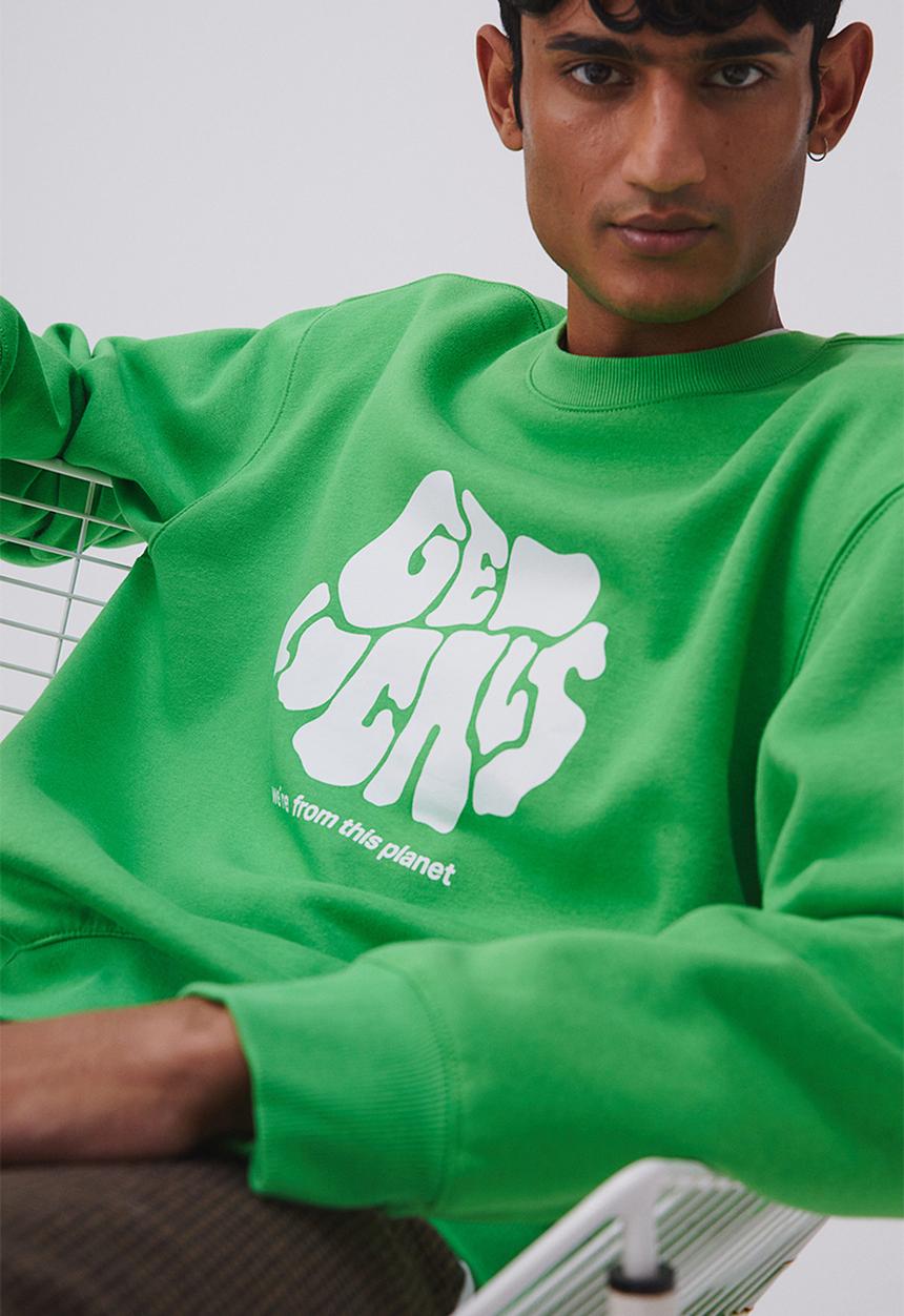 H&M - Relaxed fit sweatshirt - green/geo locals