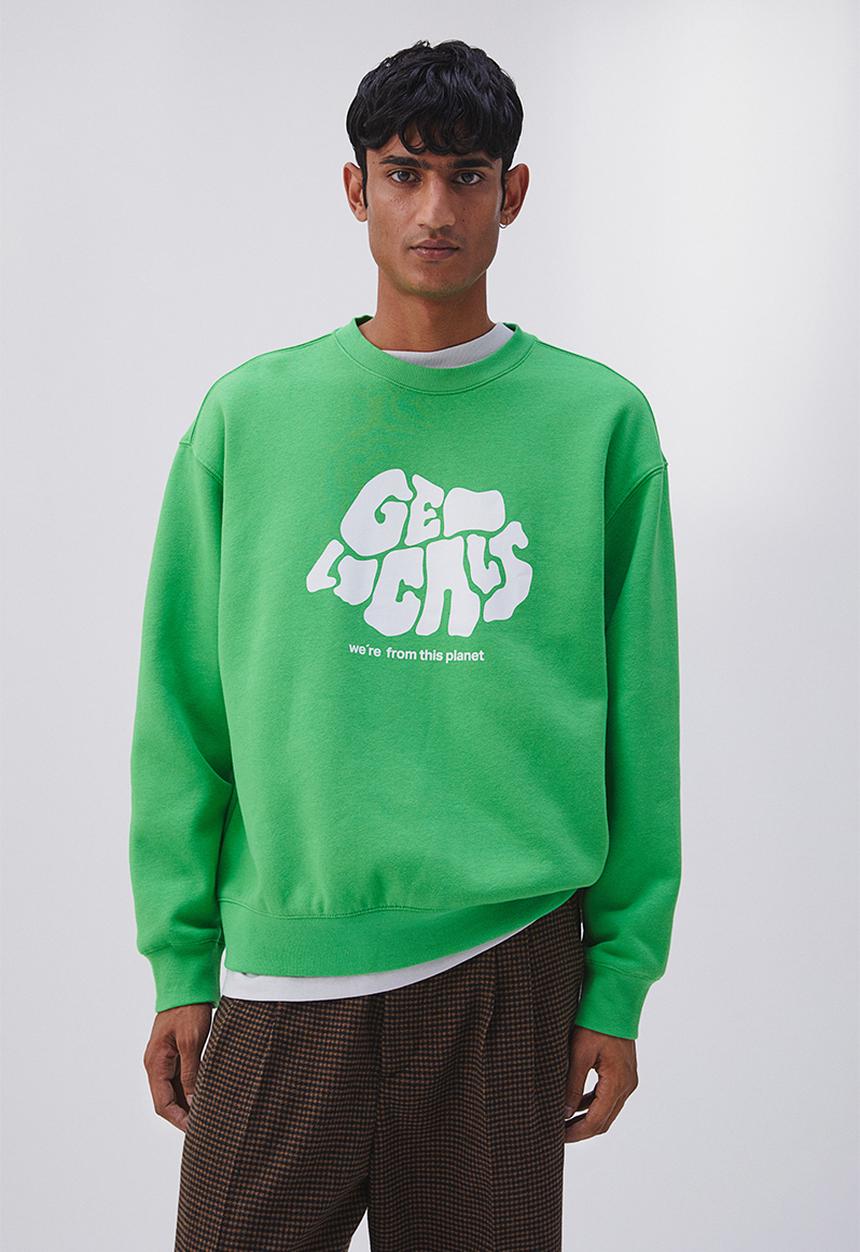 H&M - Relaxed fit sweatshirt - green/geo locals