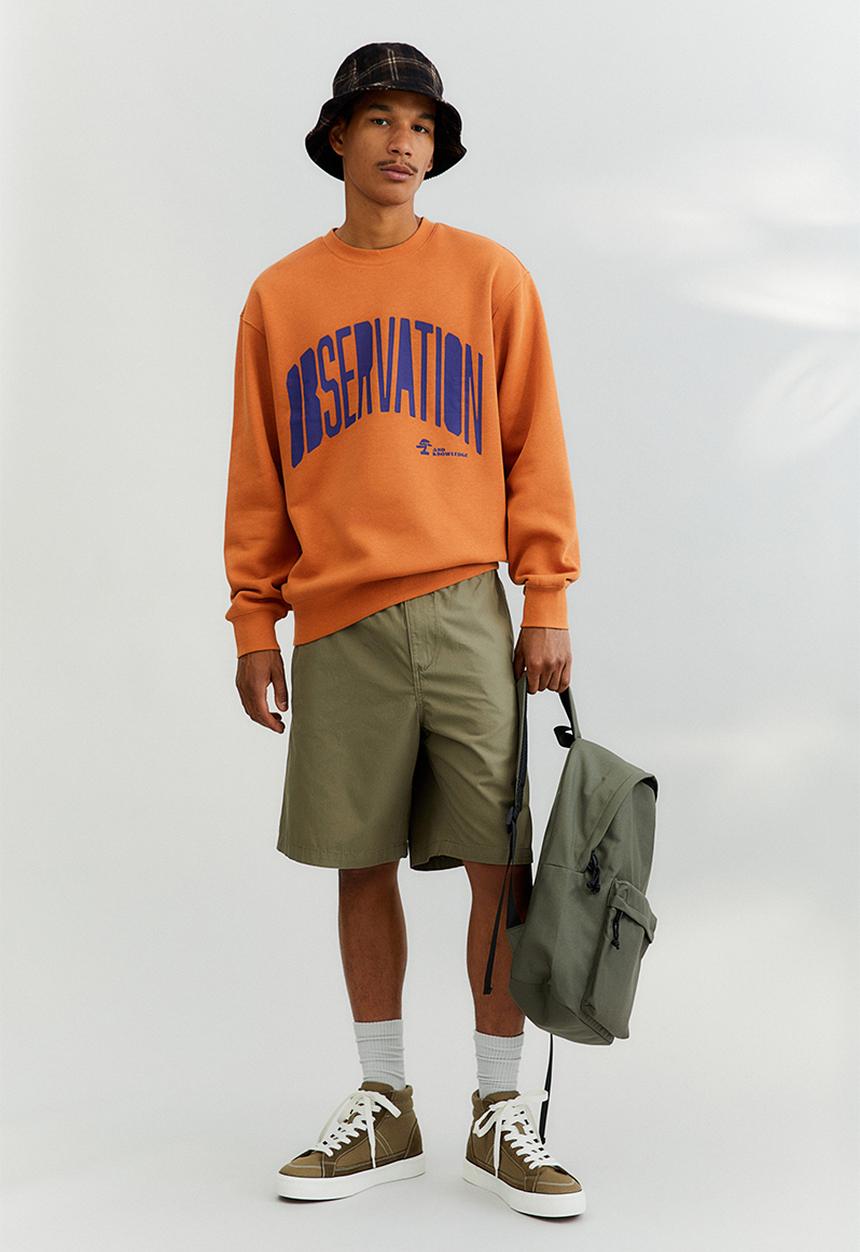 H&M - Relaxed fit sweatshirt - orange/observation