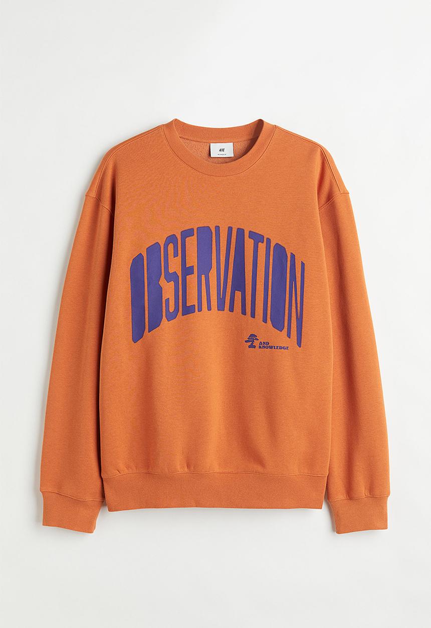 H&M - Relaxed fit sweatshirt - orange/observation