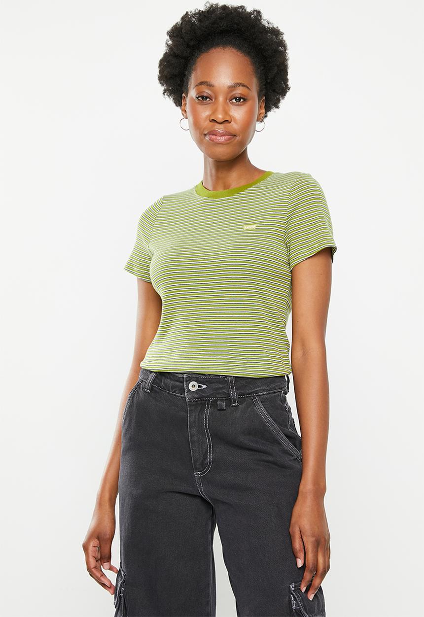 Levi’s® - Short sleeve rib baby tee - moss stripe
