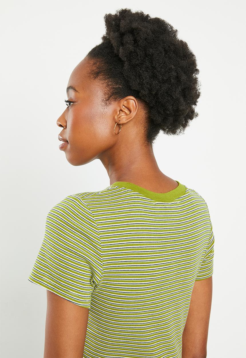 Levi’s® - Short sleeve rib baby tee - moss stripe