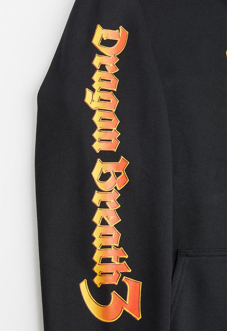 H&M - Regular fit hoodie - black/dragon breath