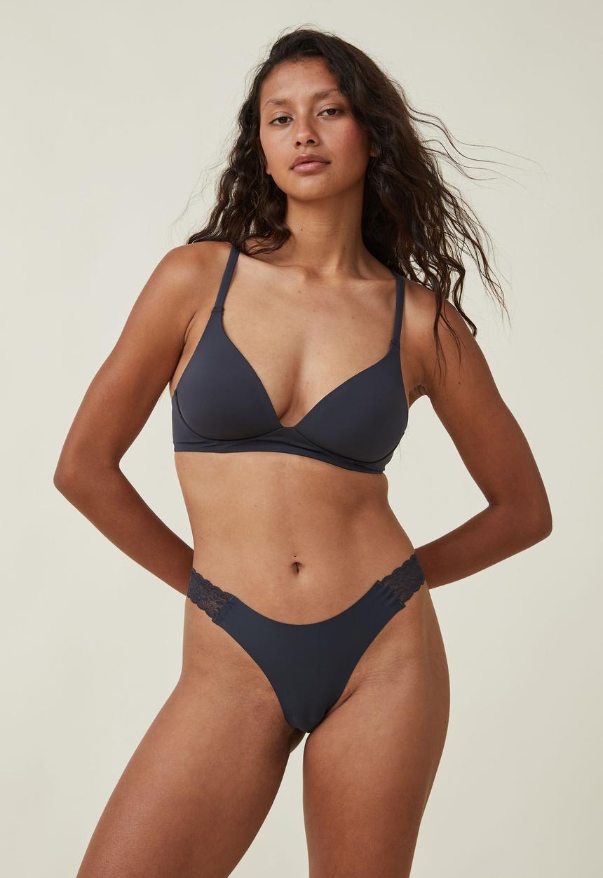 Cotton On - Party pants seamless G-string brief - element blue