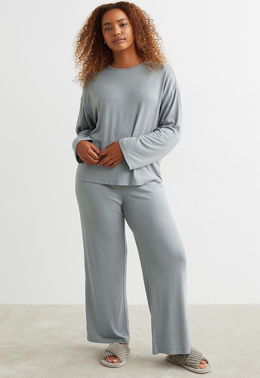 H&M - Jersey pyjamas - light dusty green