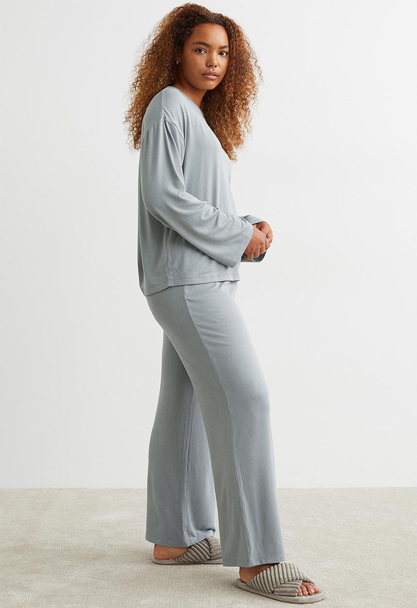 H&M - Jersey pyjamas - light dusty green