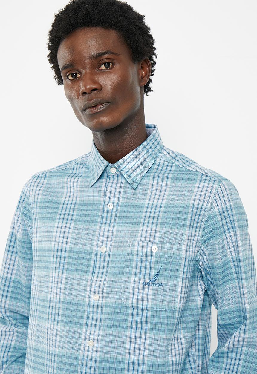 Nautica - Nautica blues long sleeve check - petrol
