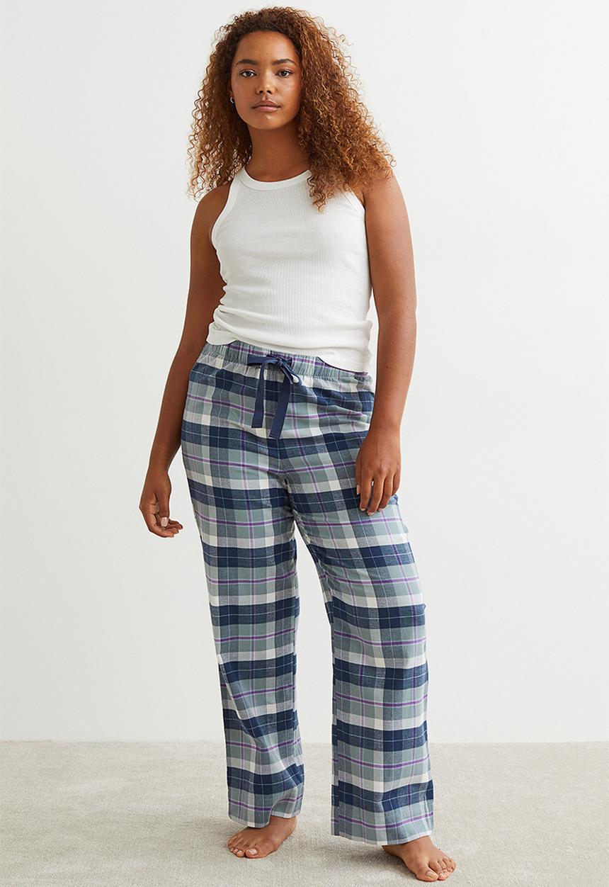H&M - Pyjama bottoms - dark blue/checked