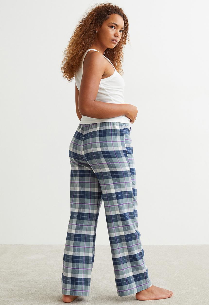 H&M - Pyjama bottoms - dark blue/checked