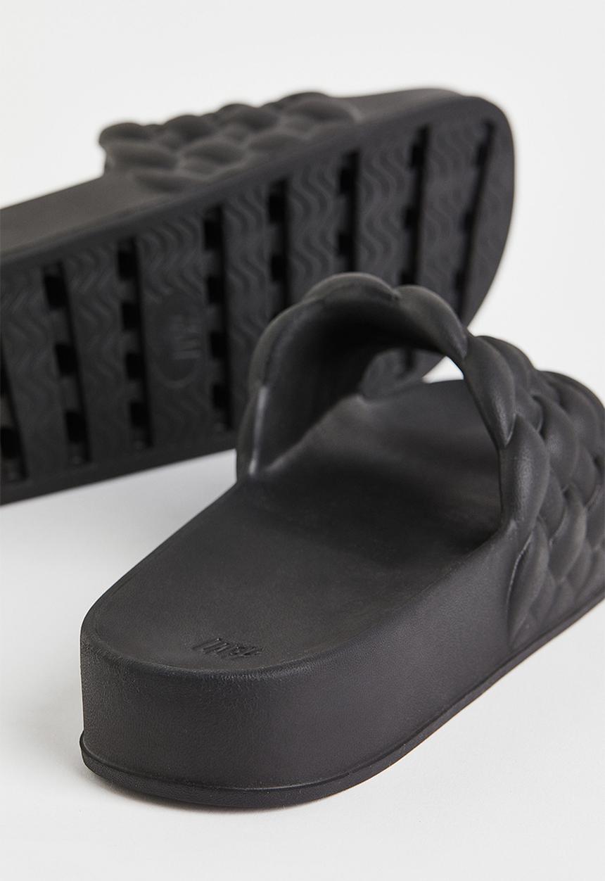 H&M - Braided slides - black