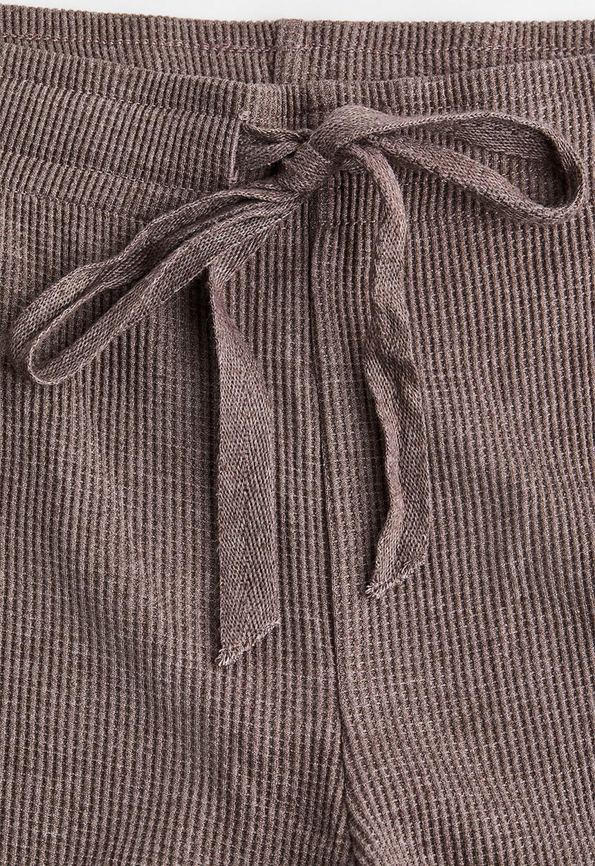 H&M - Waffled pyjamas - brown marl
