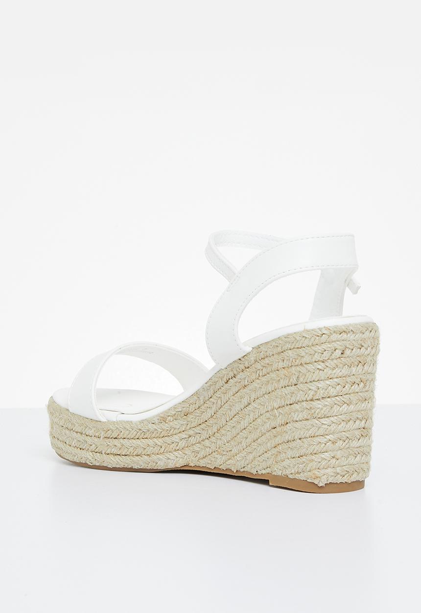 Superbalist - Harlow ankle strap espadrille - white