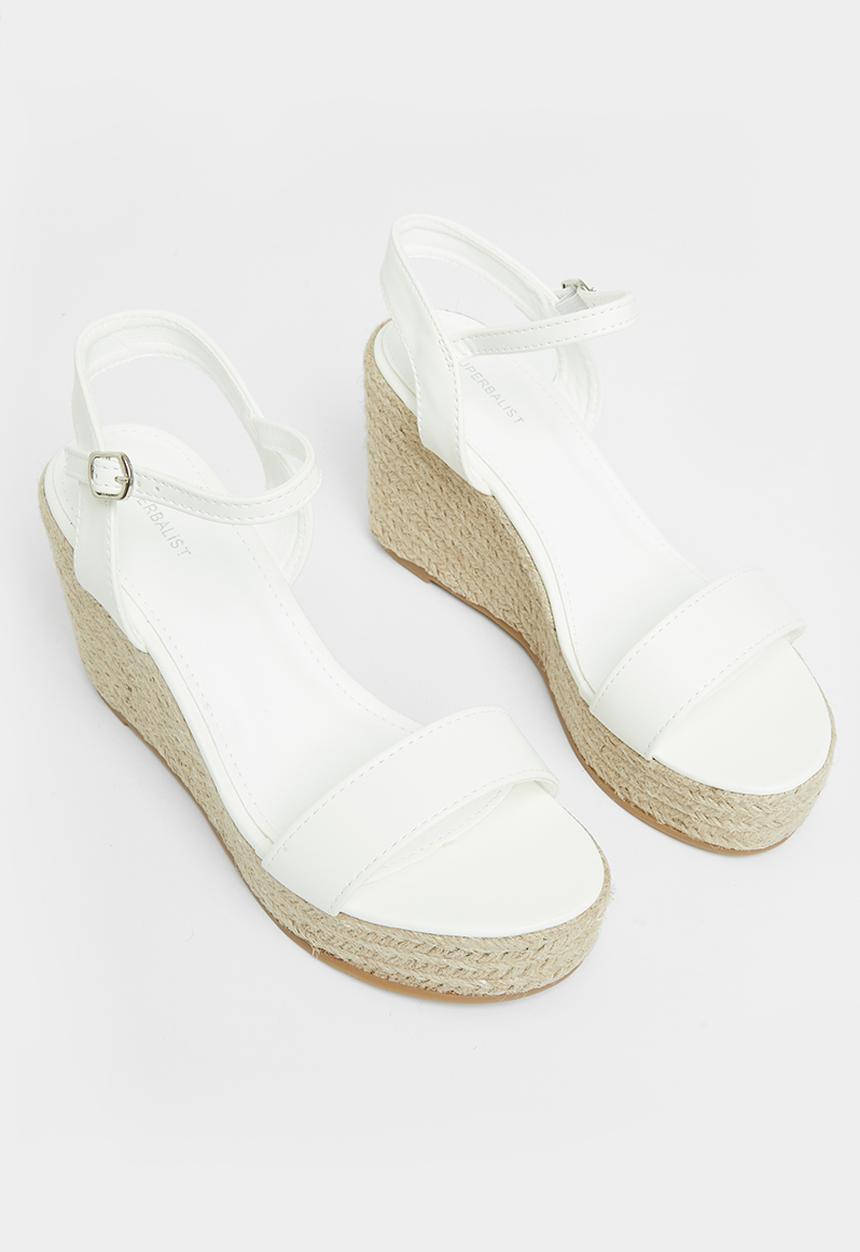 Superbalist - Harlow ankle strap espadrille - white