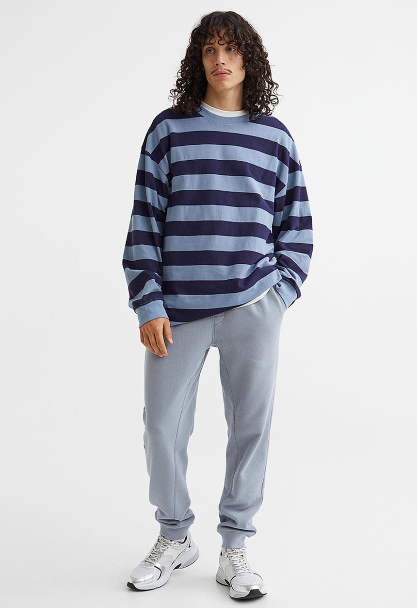 H&M - Regular fit sweatpants - light grey-blue