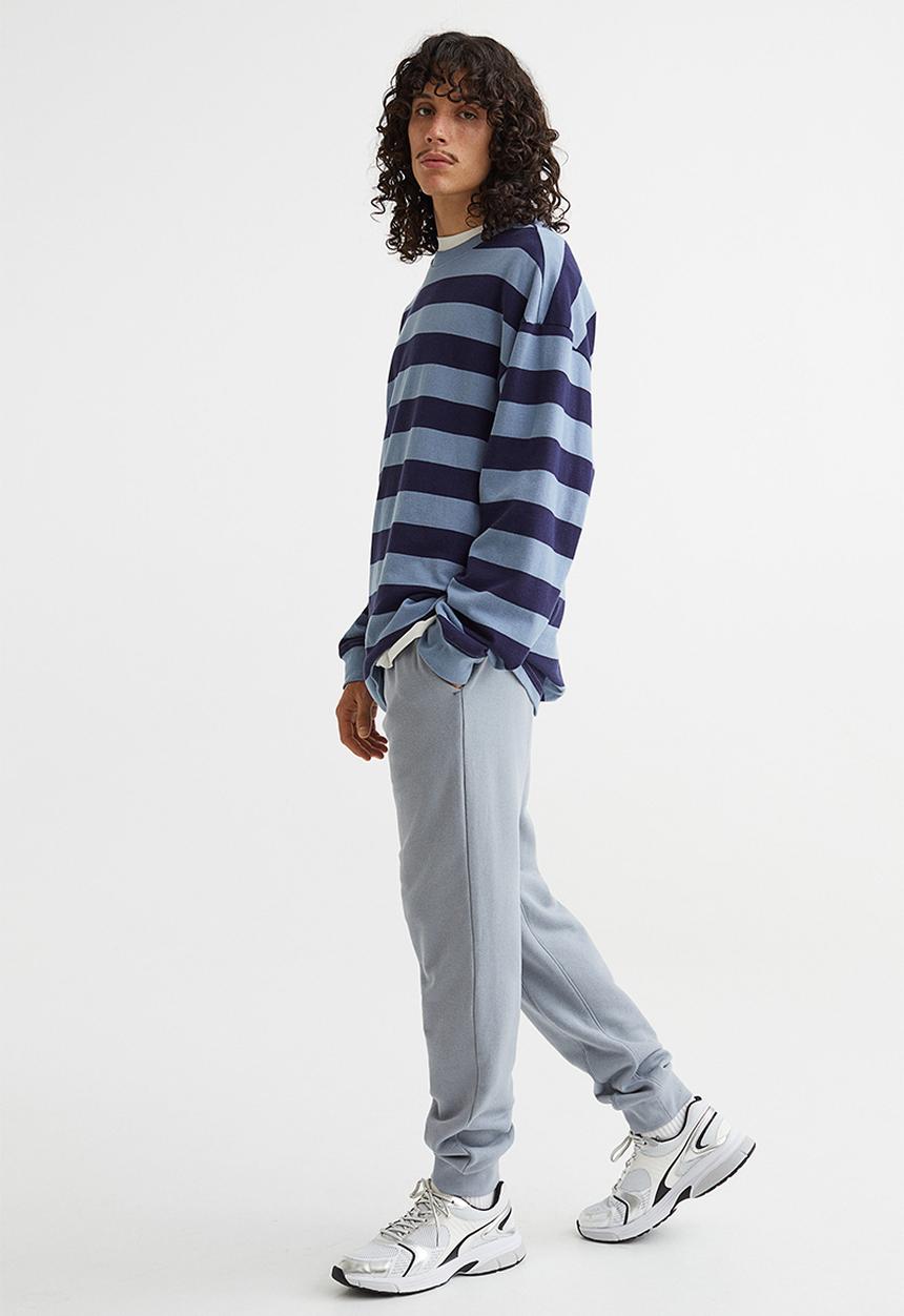 H&M - Regular fit sweatpants - light grey-blue
