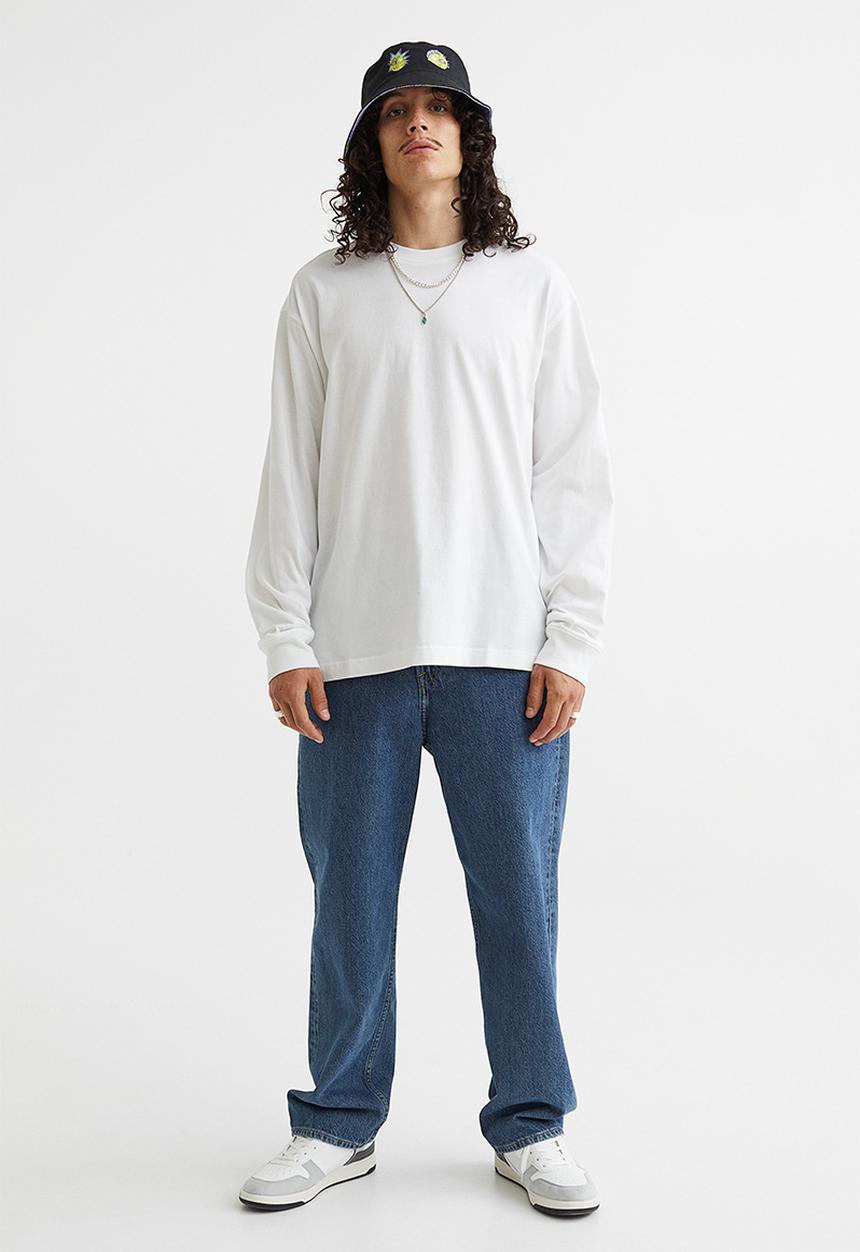 H&M - Relaxed fit jersey top - white