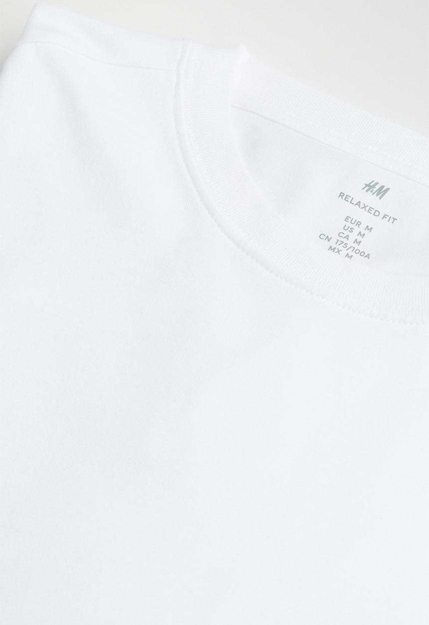 H&M - Relaxed fit jersey top - white