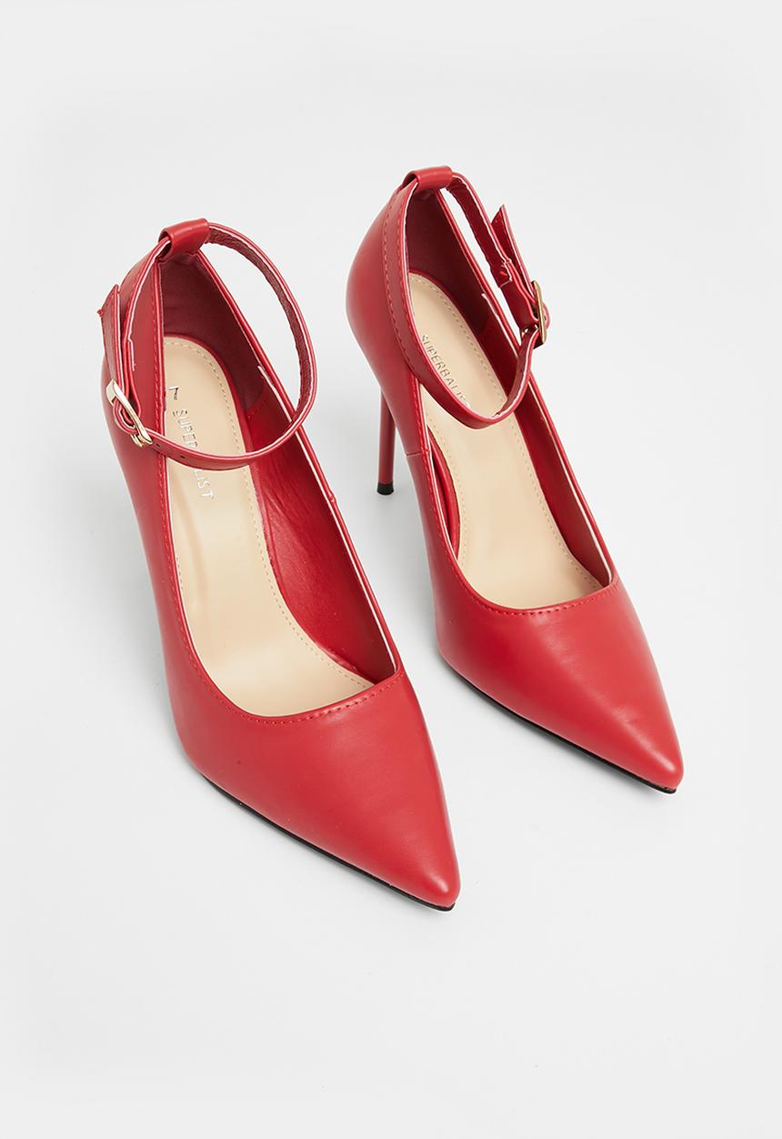 Superbalist - June ankle strap stiletto heel - red