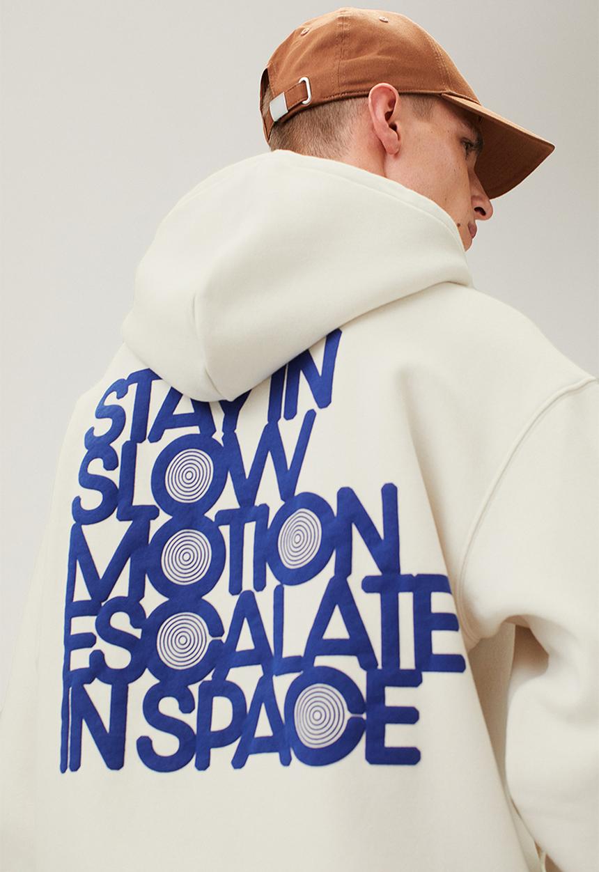 H&M - Relaxed fit hoodie - light beige/slow motion