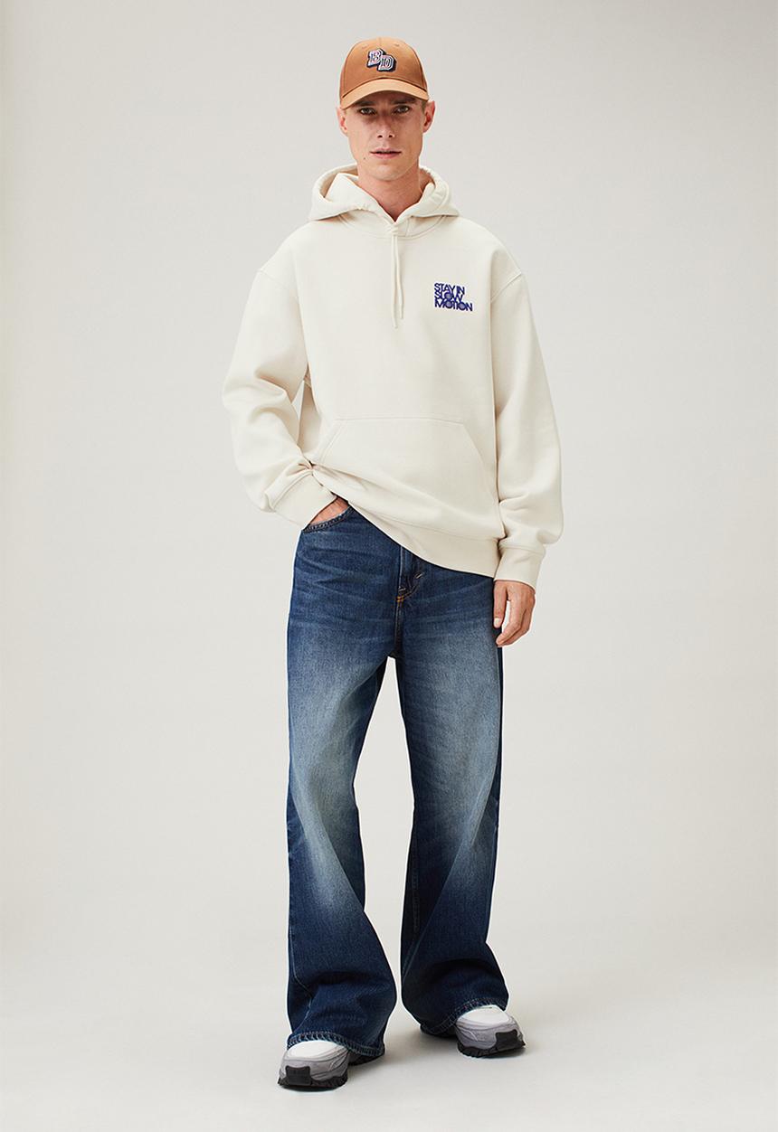 H&M - Relaxed fit hoodie - light beige/slow motion