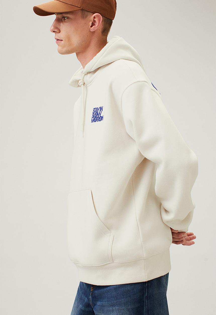 H&M - Relaxed fit hoodie - light beige/slow motion