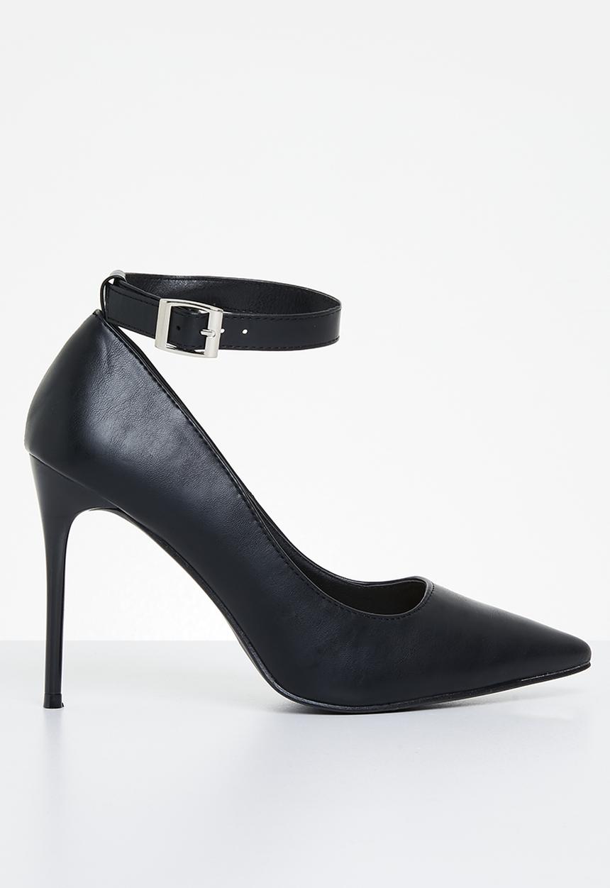 Superbalist - June ankle strap stiletto heel - black