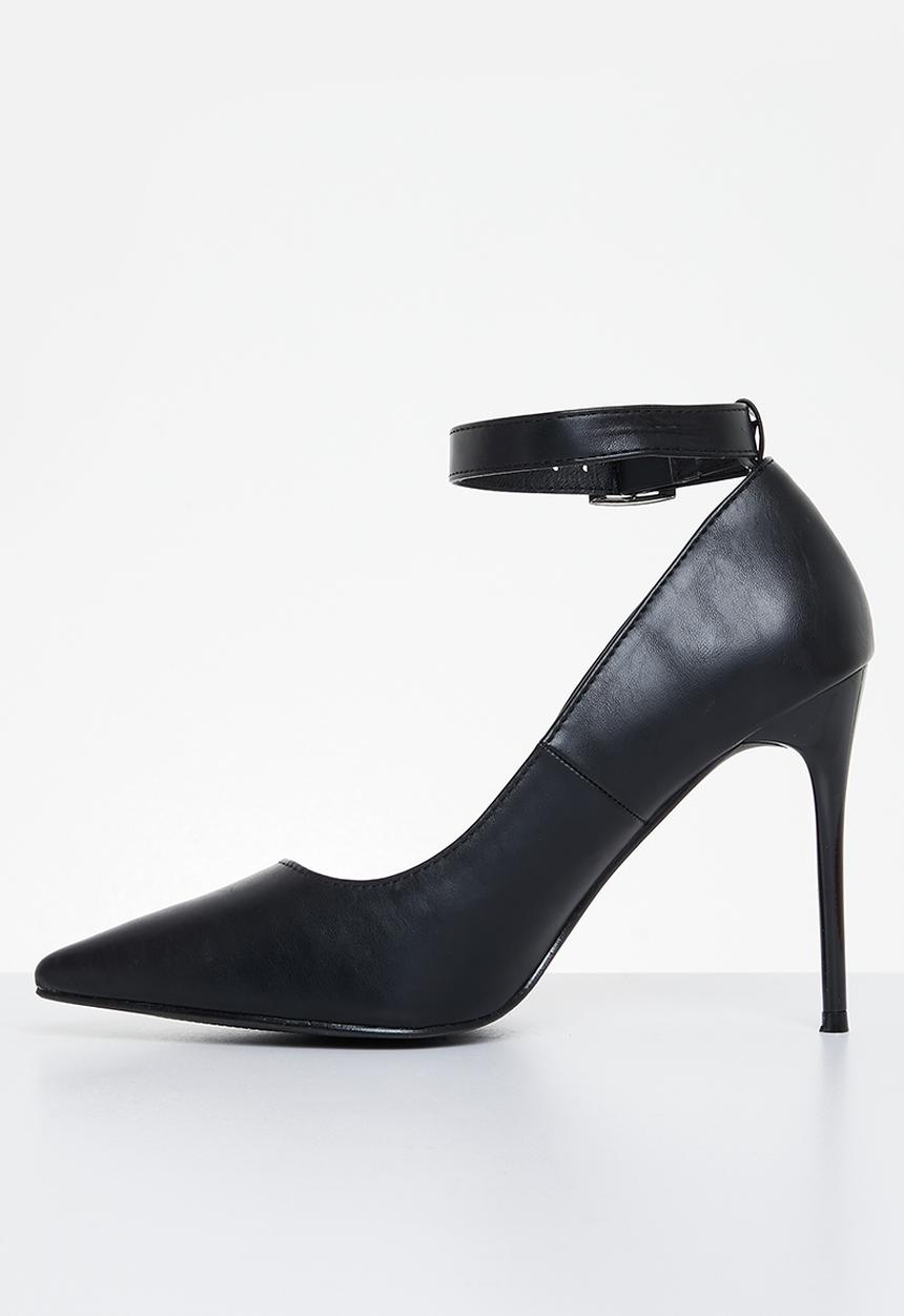 Superbalist - June ankle strap stiletto heel - black