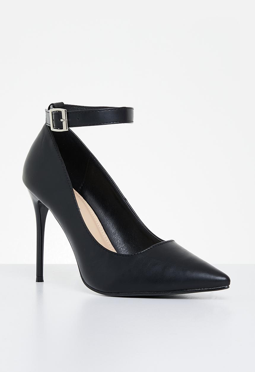 Superbalist - June ankle strap stiletto heel - black