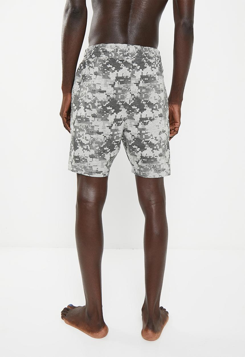 Superbalist - Printed knit regular fit lounge short - grey