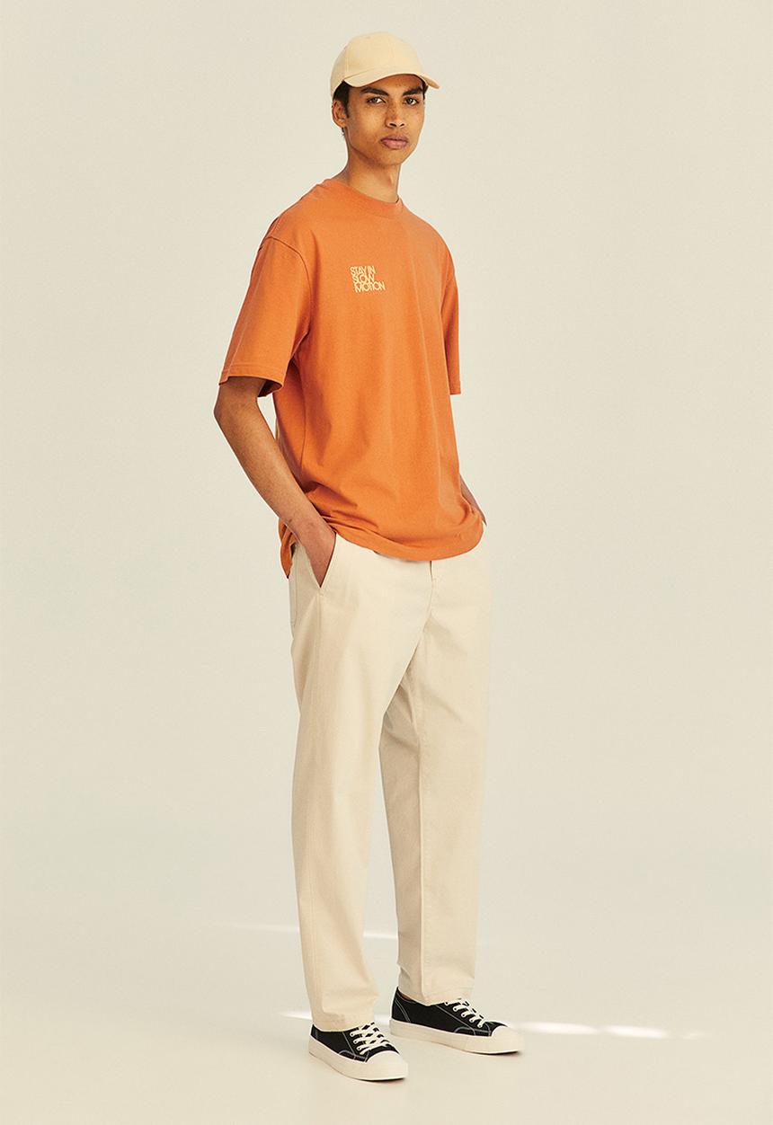 H&M - Relaxed fit cotton T-shirt - dark beige/slow motion