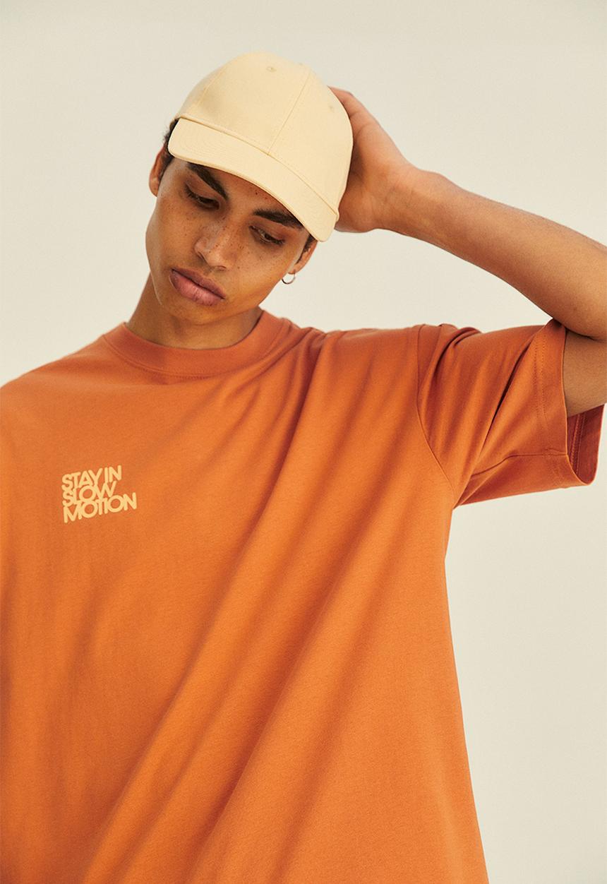 H&M - Relaxed fit cotton T-shirt - dark beige/slow motion