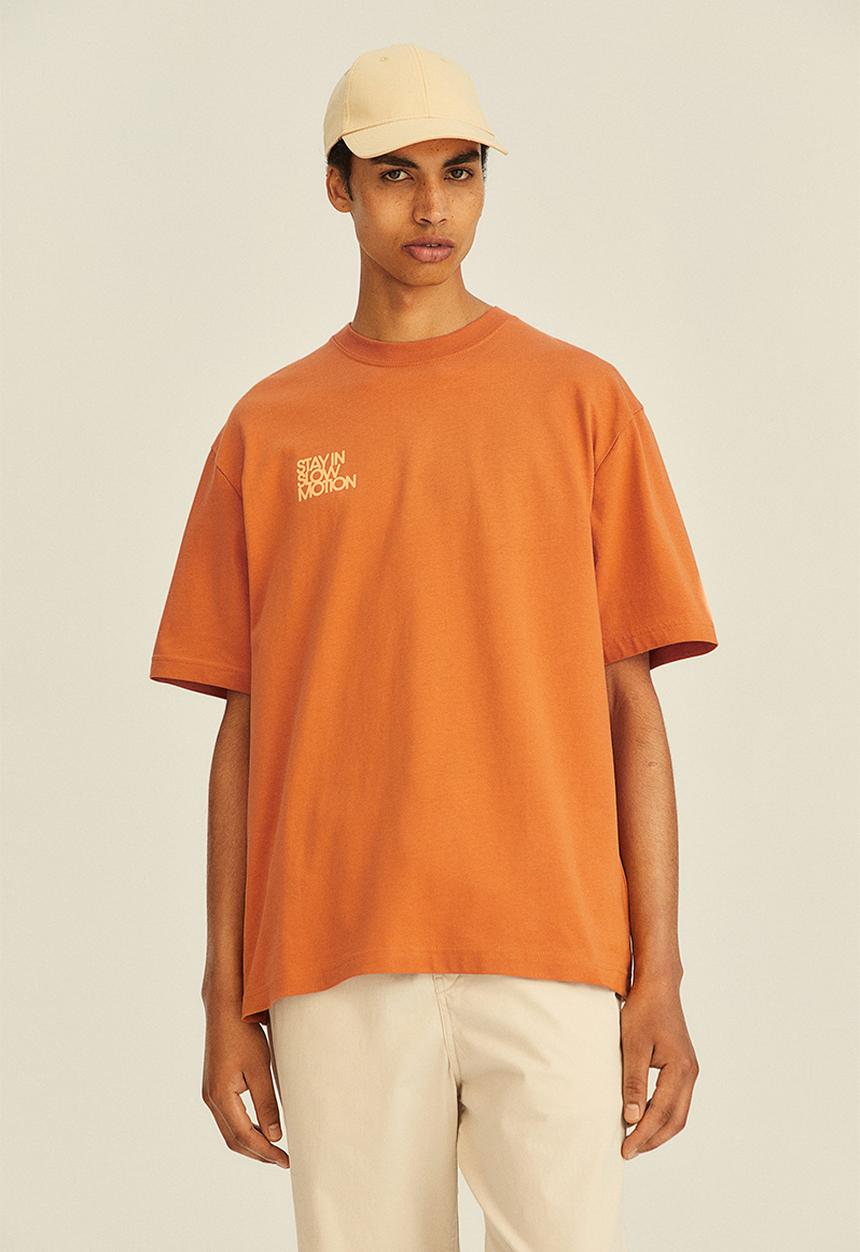 H&M - Relaxed fit cotton T-shirt - dark beige/slow motion