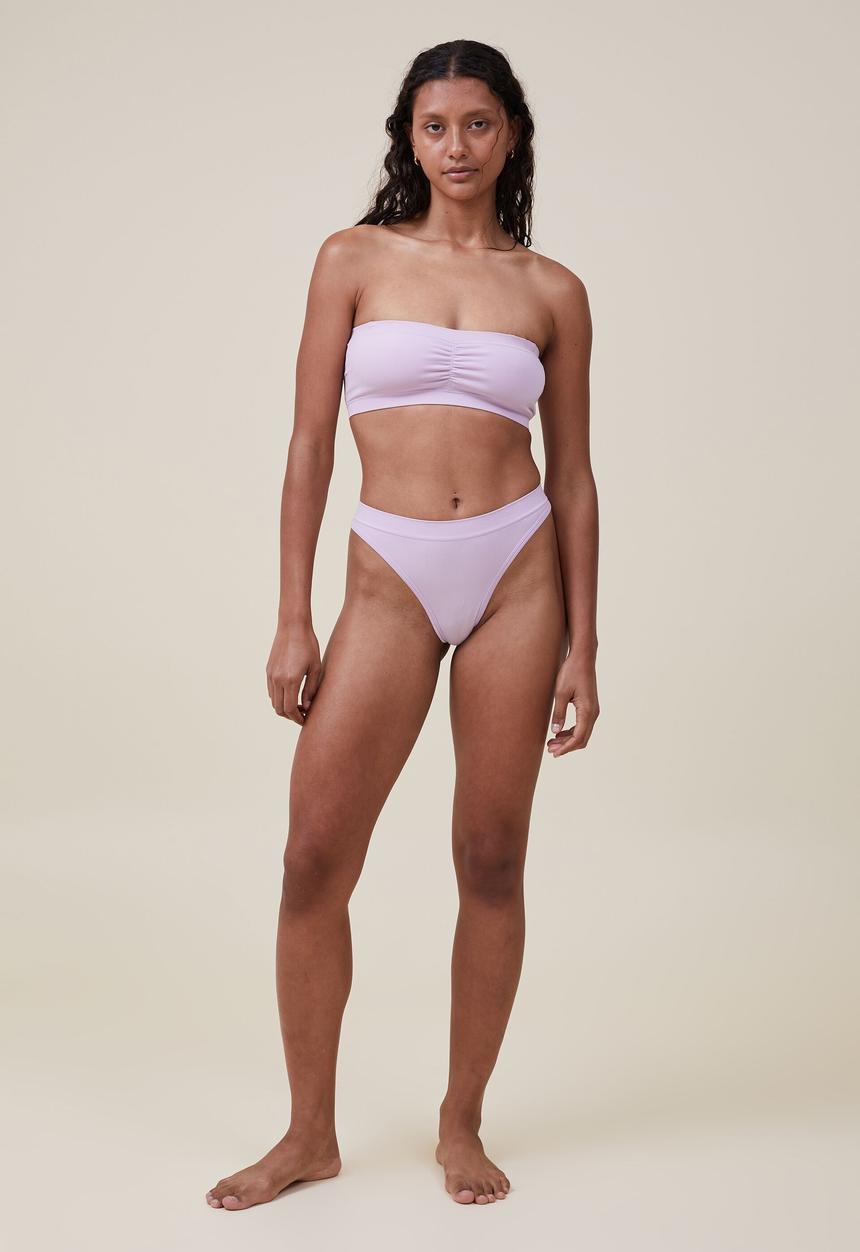 Cotton On - Seamless high cut g-string brief - orchid bloom