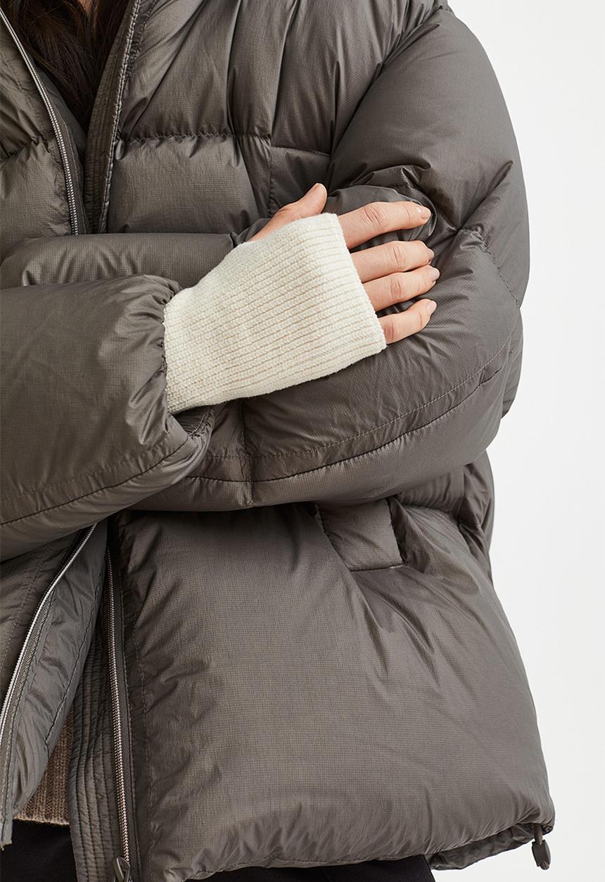 H&M - Fingerless gloves - cream