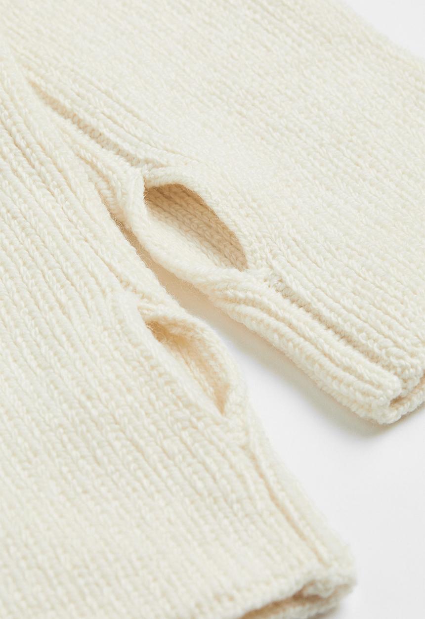 H&M - Fingerless gloves - cream