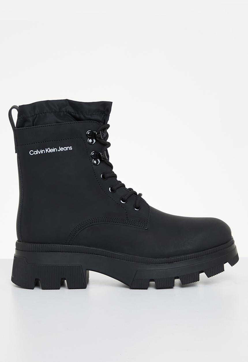 Calvin Klein - Chunky combat laceup hiking - black