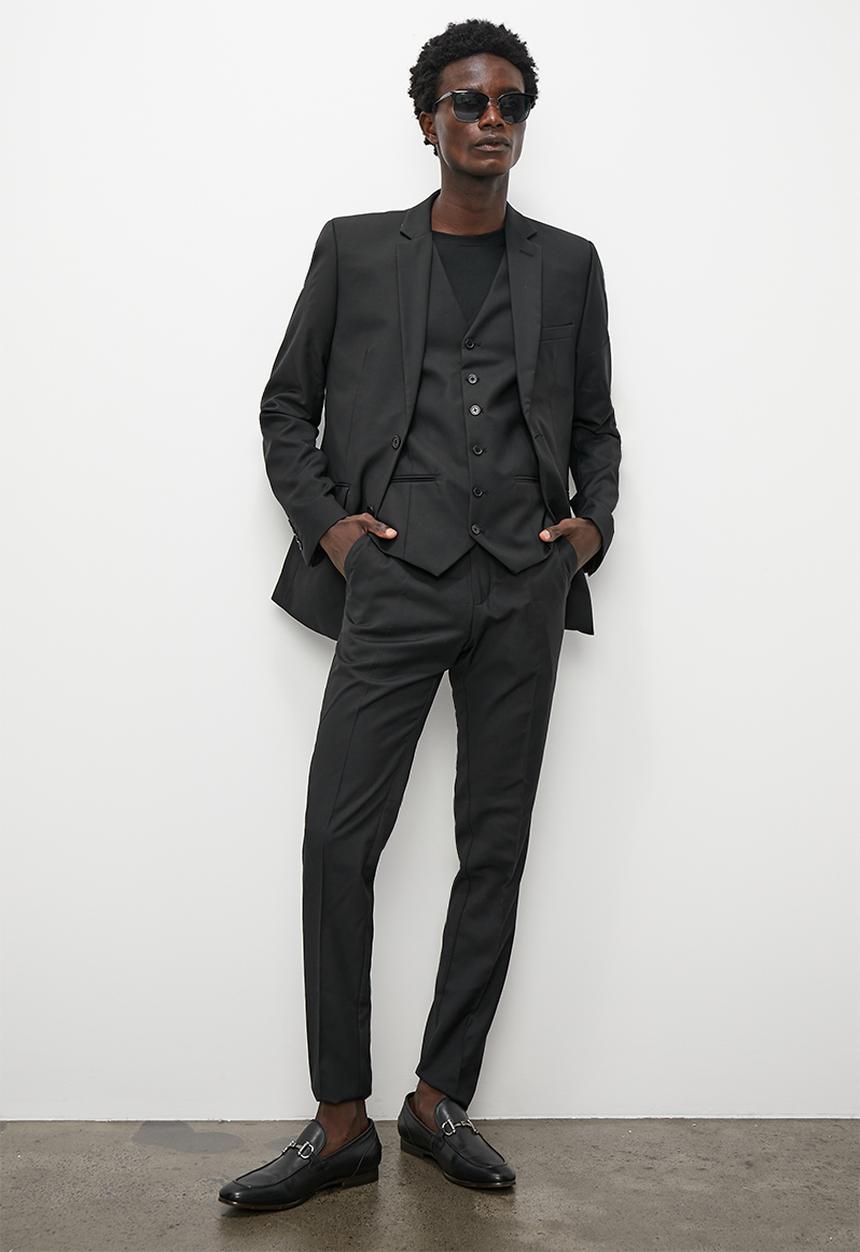 Superbalist - Soho slim fit 2-button single vent blazer - black