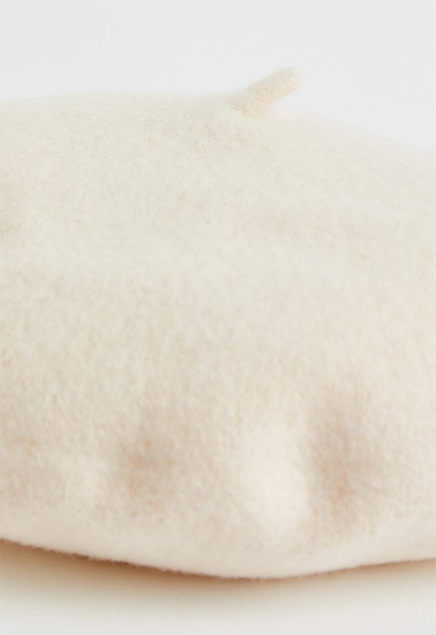 H&M - Wool beret - cream
