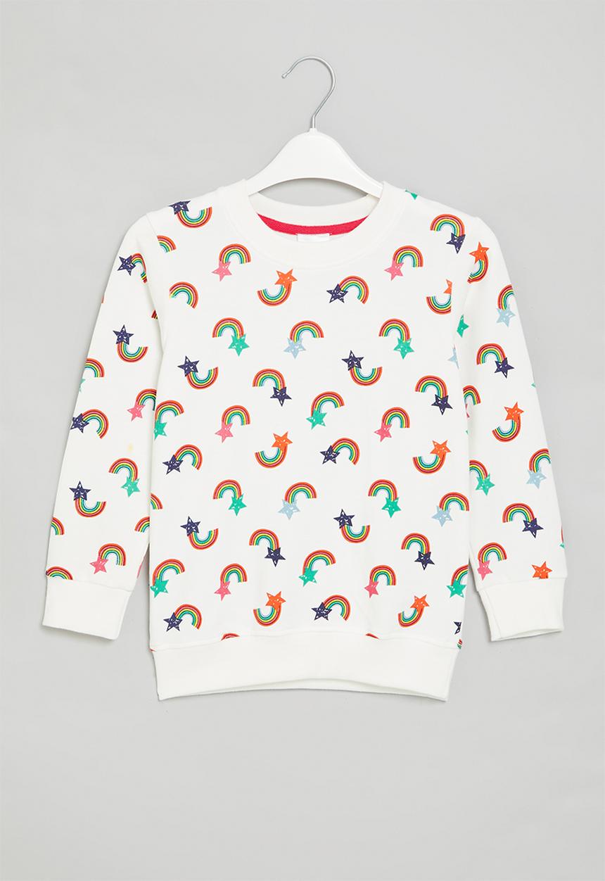 Pop Candy - Rainbow sweatshirt - off white
